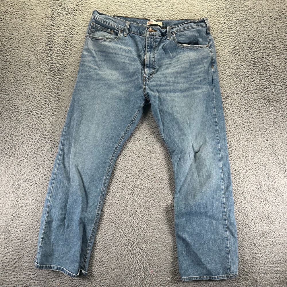 Signature by Levi's Jeans Mens 40x30 Blue Cotton Denim Bootcut Workwear Stretch